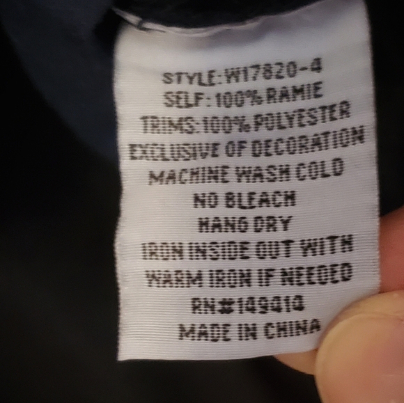 Johnny Was Dark Blue Floral Embroidered Tank - Picture 6 of 6